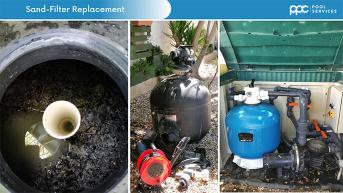 Pool filter replacement.